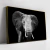 Quadro Elefante Está De Pé No Escuro - Quadro Pronto