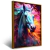Quadro Cavalo Com Cabelos Coloridos E Juba Az - Quadro Pronto