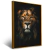 Quadro Leão Com Fundo Preto - comprar online