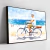 Imagem do Quadro Homem Andando De Bicicleta Na Praia