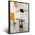 Quadro Estilo Abstrata Com Quadrados Laranja - comprar online