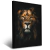 Quadro Leão Com Fundo Preto - comprar online