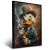 Quadro Estilo De Pato Usando Chapéu E Fumando - comprar online