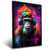 Quadro Macaco Usando Fones De Ouvido E Fundo - comprar online