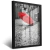 Quadro Guarda Chuva Vermelho Está Sentado Na - Quadro Pronto