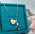 Colar de Coração Personalizado Com Pingente De Menino Ou Menina Pedra Banhado a Ouro na internet