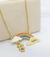 Colar Personalizado Infantil Banhado a Ouro Com Pintura Em Resina - comprar online