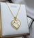 Colar Coração Personalizado Com Bordas Cravejadas Em Zircônias Banhado a Ouro na internet