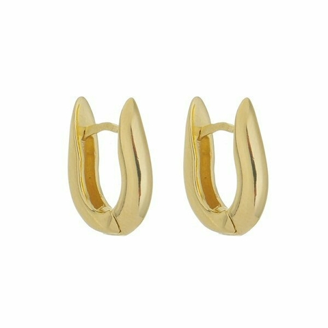 Brinco Argola No Formato De Gota Pequeno Banhado a Ouro - comprar online