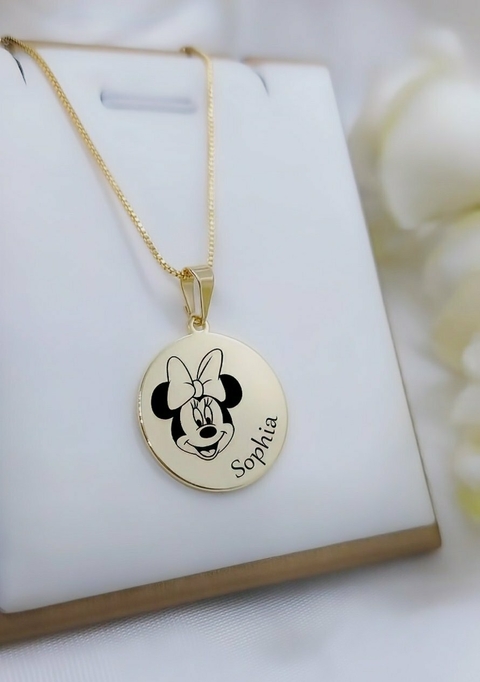 Colar Personalizado Infantil Banhado à Ouro - comprar online