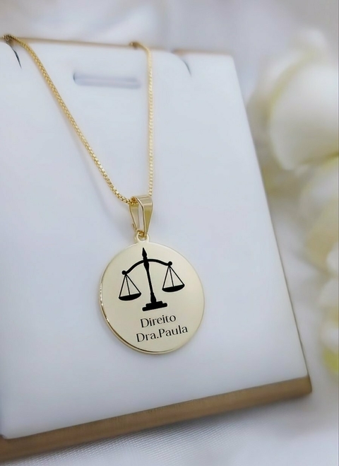 Colar Personalizado de Profissão Banhado a Ouro - comprar online