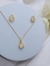 Conjunto de Gota Cravejada Em Zircônias Banhado a Ouro - comprar online