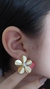 Brinco de Flor Com Zircônia Banhado a Ouro - comprar online
