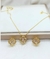 Conjunto de Flor com Zircônias Banhado a Ouro - comprar online