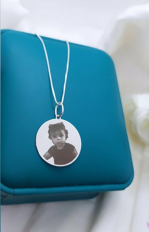 Colar Com Fotogravação a Laser Em Prata 925 - comprar online