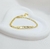 Pulseira Infantil Personalizada de Chapinha Banhada a Ouro - comprar online