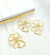 Conjunto de Flor Banhado a Ouro - comprar online
