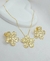 Conjunto de Flor Bolhas Banhado a Ouro - comprar online