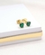 Brinco Coração Zircônia Verde Banhado a Ouro - comprar online