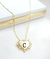 Colar Personalizado Inicial ou Nome Coração Com Bordas Zircônias Banhado a Ouro - comprar online