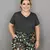 Blusa manga curta Baby look gola V - loja online