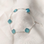 Pulsera de plata 925 y piedras naturales. Calcedonias facetadas