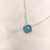 Cadena de plata 925 con colgante de calcedonia celeste natural