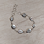 Pulsera de nácar biselado en plata 925