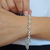 Pulsera de plata 925 maciza eslabones cruz