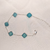 Pulsera de plata 925 y piedras naturales. Calcedonias facetadas