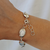 Pulsera de nácar biselado en plata 925