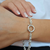 Pulsera de plata 925 maciza eslabones cruz