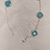 Pulsera de plata 925 y piedras naturales. Calcedonias facetadas