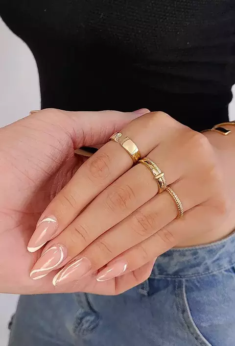 Anel Karina - Ouro (Regulável) - comprar online