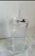 Vaso de vidrio con tapa y bombilla - comprar online