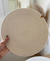 Plato de sitio algodón blanco con detalles en dorado - comprar online