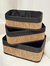 Canasto de fibra natural forrado - comprar online