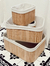 Canasto de fibra natural alto forrado - comprar online