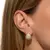 Brinco Gota 14mm Cravejado com Zircônias Folheado a Ouro 18k