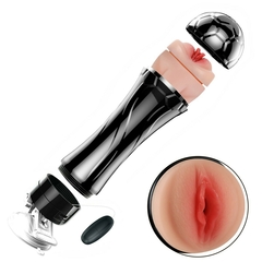 MASTURBADOR VAGINA EM FORMATO DE TAÇA COM VIBRAÇÃO E VENTOSA - Sensia