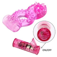 Anel Peniano com Vibrador e Estimulador para Clitóris e Ânus