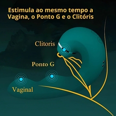 Vibrador com Pulsador e Línguinha para Clitóris - Sensia