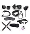 Kit Sado BDSM com 10 peças – Preto