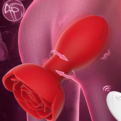 Imagem do Plug Anal Rosa Giratória com Vibração com Controle Via Aplicativo