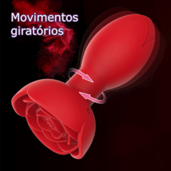 Plug Anal Rosa Giratória com Vibração com Controle Via Aplicativo - Sensia
