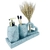 Kit Lavabo Rochedo Verde – 4 Peças - Cinza Nobre