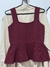Blusa tricot Peplum Marsala