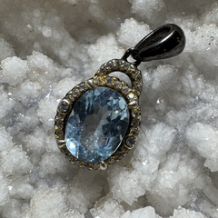 Dije de Topacio Azul y circones cubic - comprar online