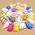 1-6 peças mochi squishies kawaii anima brinquedos mole para crianças antiestre - Lolly