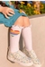 Meia Rendinha Coração 3/4 Infantil - comprar online